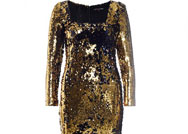 الفستان الذهبي لإطلالة النجمات في الحفلات