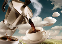 طريقة  عمل القهوة العربية بابريق السبريسو