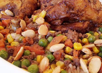 أطباق رمضان: اليوم التاسع-  اوزي الدجاج بالخضار