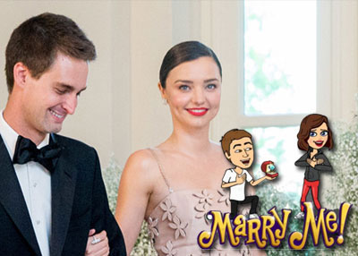 خطوبة ميرندا كير لرئيس موقع "سناب شات"