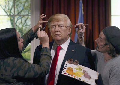 تماثيل شمعية لترامب عشية تسلمية مهامه في البيت الأبيض