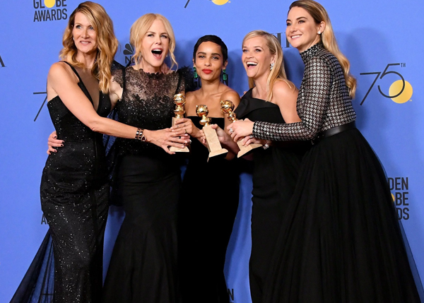 "ثري بيلبوردز" الرابح الأكبر بجوائز "غولدن غلوب" وتألق النجمات باللون الأسود