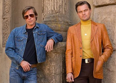 براد بيت يعود الى السينما بإطلالة كلاسيكية إلى جانب ليوناردو دي كابريو