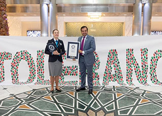 «التسامح».. لوحة إماراتية في أمريكا تدخل «غينيس»